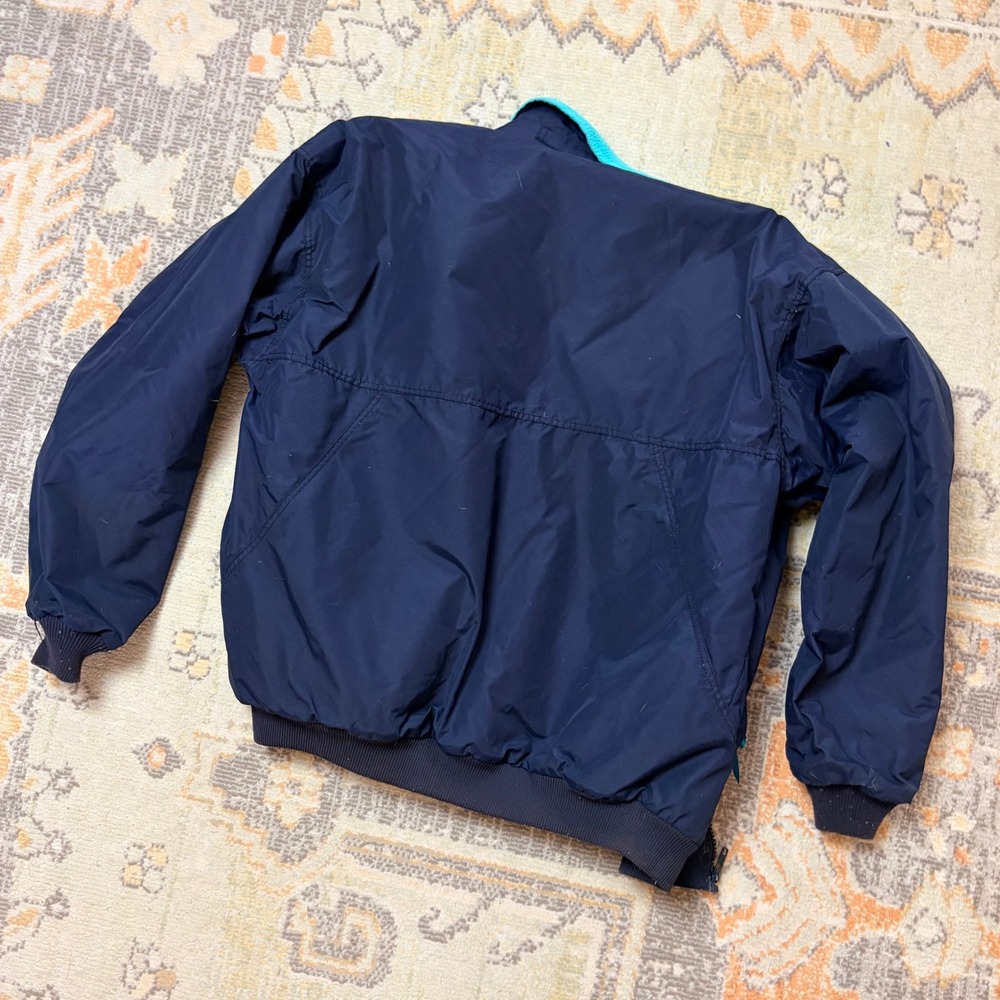 Patagonia vintage Shelled Synchilla Jacket Kids 10 Blue Teal Fleece Boys Girls - Picture 7 of 9